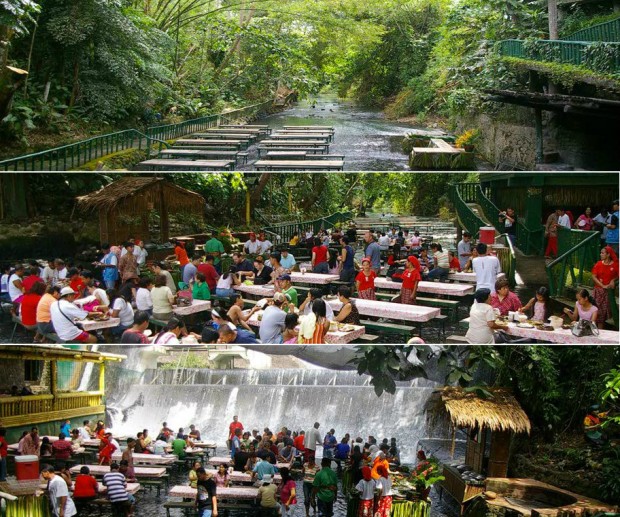 waterfalls restaurant villa escudero philippines